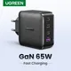 UGREEN – Chargeur GaN 65W pour Ordinateur Portable Accessoire à Charge Rapide avec QC 4.0/3.0