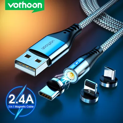 Vothoon 2.4A câble Micro USB mag...