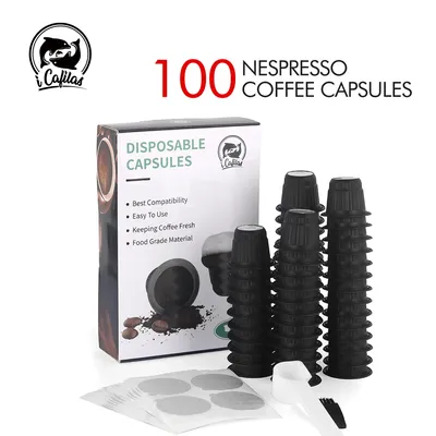 Icafilas-Capsules de café expresso avec couvercle en aluminium capsule de filtre de poulet