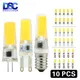 10 pièces/lot LED G4 G9 E14 3W 6W ampoule AC/DC 12V 220V LED lampe COB projecteur lustre éclairage