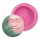 Moule en silicone rose Regina forme ronde soleil lune visages har ant outils de décoration de