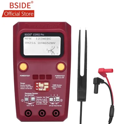 BSIDE – testeur de Transistor numérique ESR02 PRO, composants SMD, Triode de Diode, condensateur,