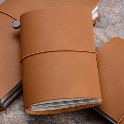 Womthenon – carnet de notes 100% cuir véritable planificateur de Journal de voyage fait à la main