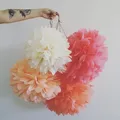 Décorations pour fête préChristophe 10 pièces 25cm 10 pouces fleurs en papier de soie pompons