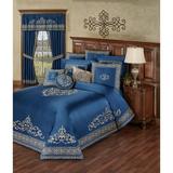 Buckingham Grande Bedspread Set Sapphire, California King, Sapphire