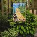 Red Barrel Studio® Golden Retriever 2-Sided Garden Flag, Polyester in Blue/Brown/Green | 15 H x 11 W in | Wayfair F186A41500F648CE9B9509577AFBBF22