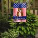 The Holiday Aisle® Set Patriotic American Wire Haired Dachshund 2-Sided Polyester 15" x 11.5" Garden Flag in Blue | 15 H x 11.5 W in | Wayfair