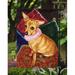 Red Barrel Studio® Pillow Princess Chihuahua 2-Sided Garden Flag, Polyester in Red/Black | 15 H x 11 W in | Wayfair