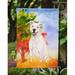 Red Barrel Studio® Fall Dog 2-Sided Polyester 15 x 11.5 in. Garden Flag in Gray/Orange | 15 H x 11.5 W in | Wayfair