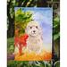 Red Barrel Studio® Fall Goldendoodle 2-Sided Polyester 15 x 11.5 in. Garden Flag in Gray/Orange | 15 H x 11.5 W in | Wayfair