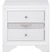 House of Hampton® Newnan 3 - Drawer Nightstand in White Wood in Brown/White | 26 H x 26 W x 17 D in | Wayfair A249281906A147D79E730ABC6DD3A694