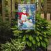 The Holiday Aisle® Vorodan The Teens Celebrate Snowman 2-Sided Garden Flag, Polyester in Blue/Gray | 15 H x 11 W in | Wayfair