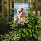 Red Barrel Studio® Mountain Flowers Yorkshire Terrier Yorkie 2-Sided Polyester 15 x 11.5 in. Garden Flag in Brown | 15 H x 11.5 W in | Wayfair