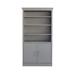 Latitude Run® Hanvika 36" W Standard Bookcase Wood in Gray/White | 72 H x 36 W x 13 D in | Wayfair 674676F69FAF411B934FD9110C6FAB29