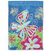 August Grove® Galli Mosaic Butterfly 2-Sided Polyester Garden Flag in Blue/Green/Pink | 18 H x 13 W in | Wayfair 168BE2AD5A464AF795ECEE942912BA1B