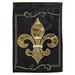 Arlmont & Co. Tappahannock Fleur De Lis 2-Sided Polyester Garden Flag in Black/Yellow | 18 H x 13 W in | Wayfair F17504EFC98B4C54BB94461D8B8D7B69