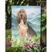 Red Barrel Studio® Mountain Flowers Yorkshire Terrier Yorkie 2-Sided Polyester 15 x 11.5 in. Garden Flag in Green/Gray | 15 H x 11.5 W in | Wayfair