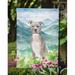 Red Barrel Studio® Mountain Flowers Yorkshire Terrier Yorkie 2-Sided Polyester 15 x 11.5 in. Garden Flag in Green | 15 H x 11.5 W in | Wayfair