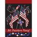 The Holiday Aisle® Carrieanne Outdoor 2-Sided Nylon Garden Flag in Black/Blue/Red | 18 H x 13 W in | Wayfair B29248F3FCC0490EB66ED99776A42723