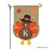 The Holiday Aisle® Gabouray Turkey 2-Sided Polyester 21 x 14 in. Garden Flag in Orange/Brown | 21 H x 14 W in | Wayfair