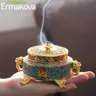 ERMAKOVA-Porte-encens en alliage de zinc Eva d'encens style tibétain émail peint porte-encens à