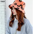 Chapeau multicolore en fausse fourrure Everche pour femme casquette de poisson décontractée