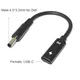 Connecteur adaptateur d'alimentation USB Type C pour ordinateur portable Dell Inspiron 11 13 14 17