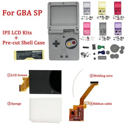 Analyste d'écran LCD pour GBA SP coque transparente pour GBASP IPS V3 écran rétro4.2 nouveau