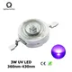 Perles de haute puissance UV 3W 10 à 100 pièces Violet Ultra-Violet 360nm 365nm 370nm 380nm