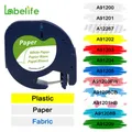 Labelife-Rubans d'étiquettes compatibles Dymo LetraTag 91200mm 12mm Noir sur blanc 91330 91220