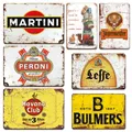 Plaque décorative vintage en métal pour pub bar bière affiche peinture homme diversification