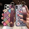 Coque de téléphone en TPU souple avec motif de fleurs en treillis Vintage pour iPhone 14 11 12 13