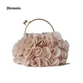 Sac à main de luxe pour femmes fourre-tout à fleurs couleur champagne pochette de jour nouvelle