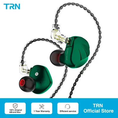Écouteurs intra-auriculaires en métal hybride TRN VX 6BA + 1DD moniteur DJ HIFI IEM oreillettes de