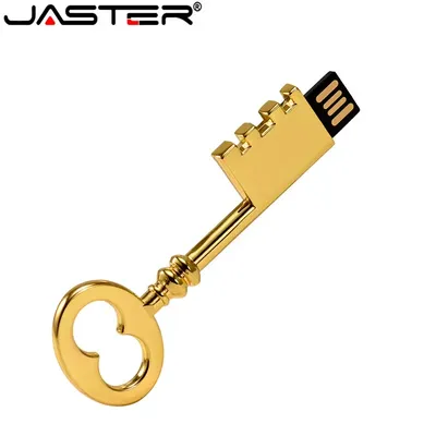 JASTER – clé USB 2.0 créative dorée support à mémoire de 4GB 8GB 16GB 32GB 64GB lecteur Flash