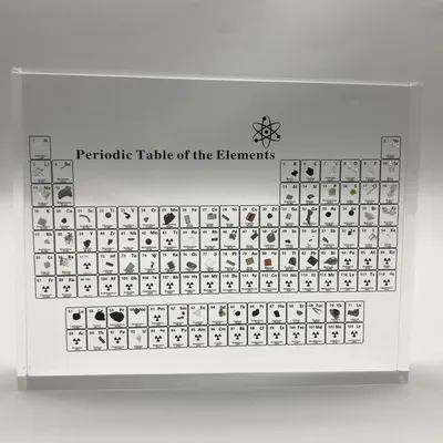 Tableau périodique des éléments affichage du tableau périodique avec de vrais éléments cadeaux de