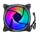 Ventilateur de boîtier d'ordinateur refroidisseur multicolore couleur arc-en-ciel 120mm