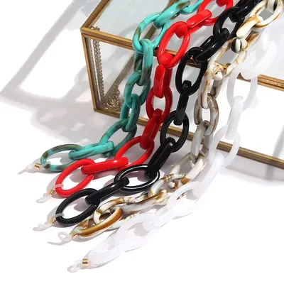 Flatfoosie – chaîne de lunettes pour femmes nouveau Style d'été mode créative acrylique léopard