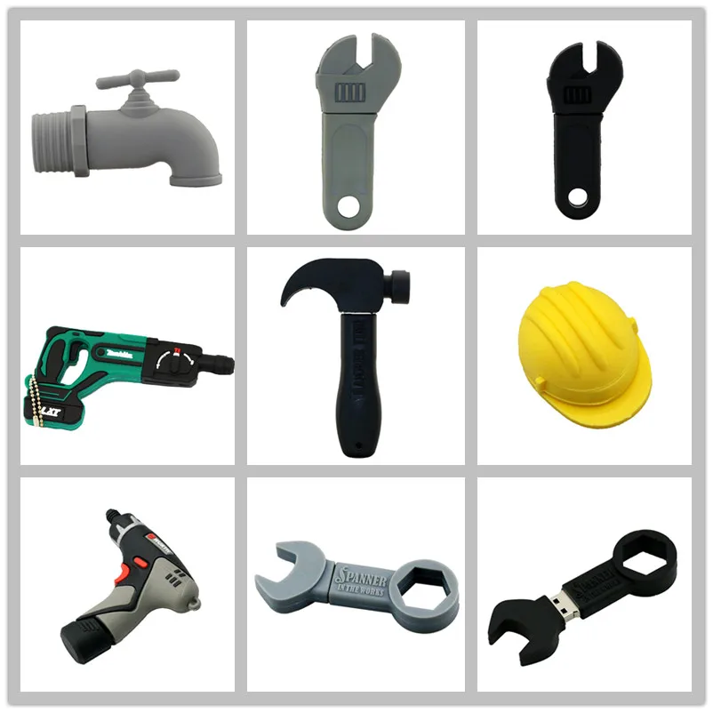 Clé USB modèle clé clé clé USB clé USB 4 go 8 go 16 go 32 go 64 go, clé USB outil clé USB, clé USB créative, clé USB pour robinet, perceuse électrique