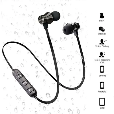 Écouteurs Magnétiques Sans Fil Bluetooth Oreillettes de dehors avec Micro pour iPhone Samsung