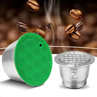 ICafilas – Capsule de Nespresso en acier inoxydable trou carré rechargeable nouvelle Version
