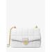Michael Kors SoHo Extra-Large Quilted Leather Shoulder Bag White One Size
