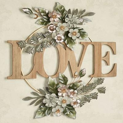 Flowering Charm Love Word Wall Art Multi Pastel , ...