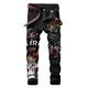 Jubaton Men's Slim Fashion Stretch Casual Trousers Straight Distressed Block Color Sweatpants Street Hip Hop Gym Joggers Tracksuit Outdoor Fitness Trousers 36 Black