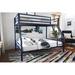 Novogratz Maxwell Twin Over Full Bunk Bed Metal in Blue | 63 H x 56.5 W x 77.5 D in | Wayfair 4146629N