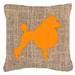 Winston Porter Poodle Burlap Indoor/Outdoor Throw Pillow Polyester/Polyfill blend in Orange | 18 H x 18 W x 5.5 D in | Wayfair