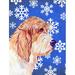 The Holiday Aisle® Winter Snowflakes Holiday 2-Sided Polyester 40 x 28 in. House Flag in Blue | 40 H x 28 W in | Wayfair