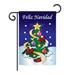 The Holiday Aisle® Aykeg Felíz Navidad Winter Seasonal Christmas Impressions Vertical 2-Sided 1.54 x 1.08ft Garden Flag in Blue | Wayfair