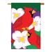 Winston Porter Merridale Twin Cardinals 2-Sided Polyester 40 x 28 in. House Flag in Brown/Green/Red | 40 H x 28 W in | Wayfair