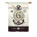 Breakwater Bay Kinnear Nautical Monogram 2-Sided Polyester 18.5 x 13 in. House Flag in Black | 18.5 H x 13 W in | Wayfair